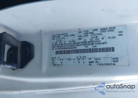 2006 Ford E-250 Commercial/Recreational from USA, damaged, VIN 1FTNE24W66DB42985